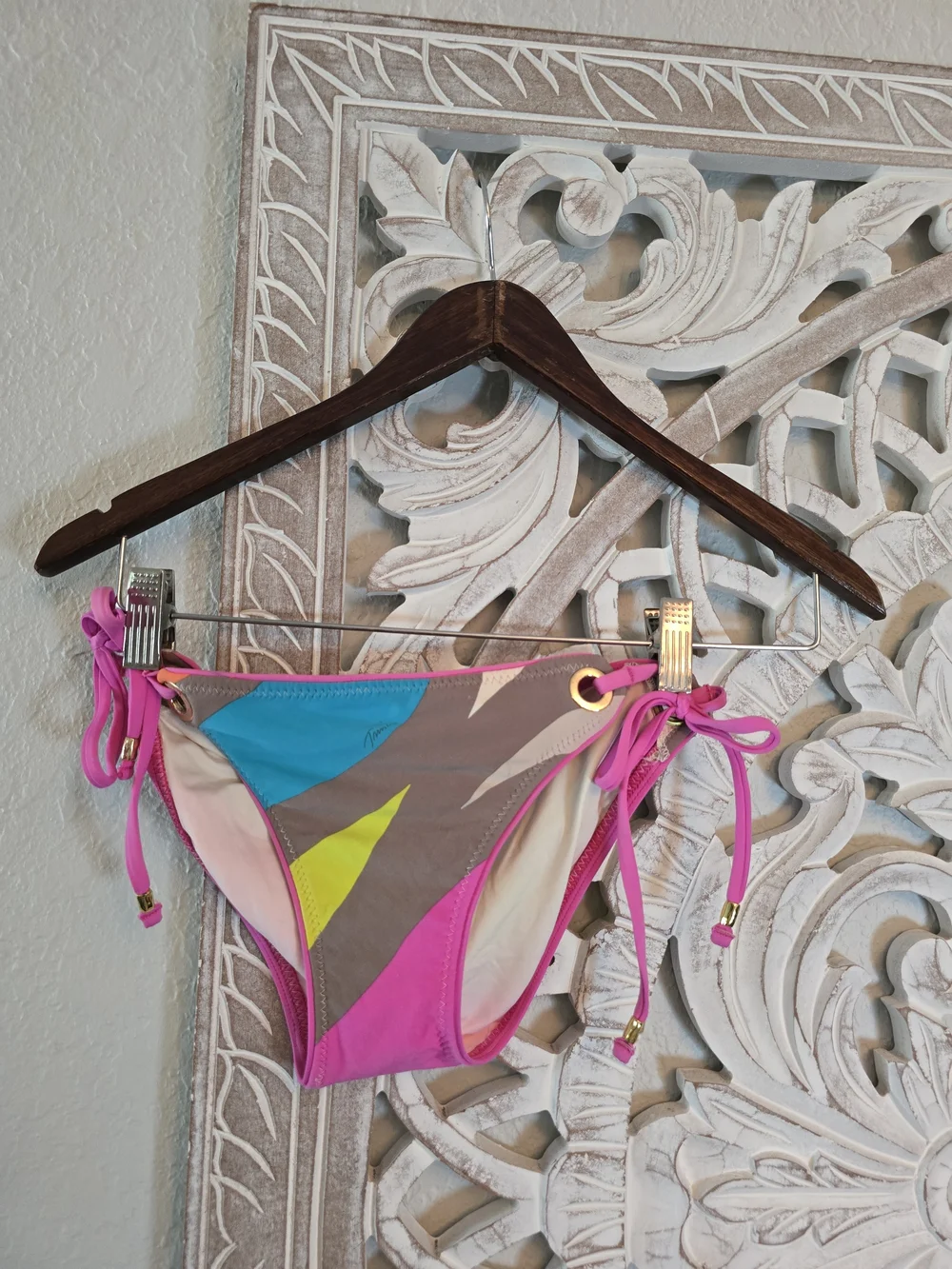 Trina Turk Women's Pop Wave Side Tie Bikini Bottom 2